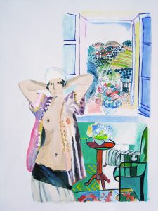 Here Comes Summer, gouache on paper